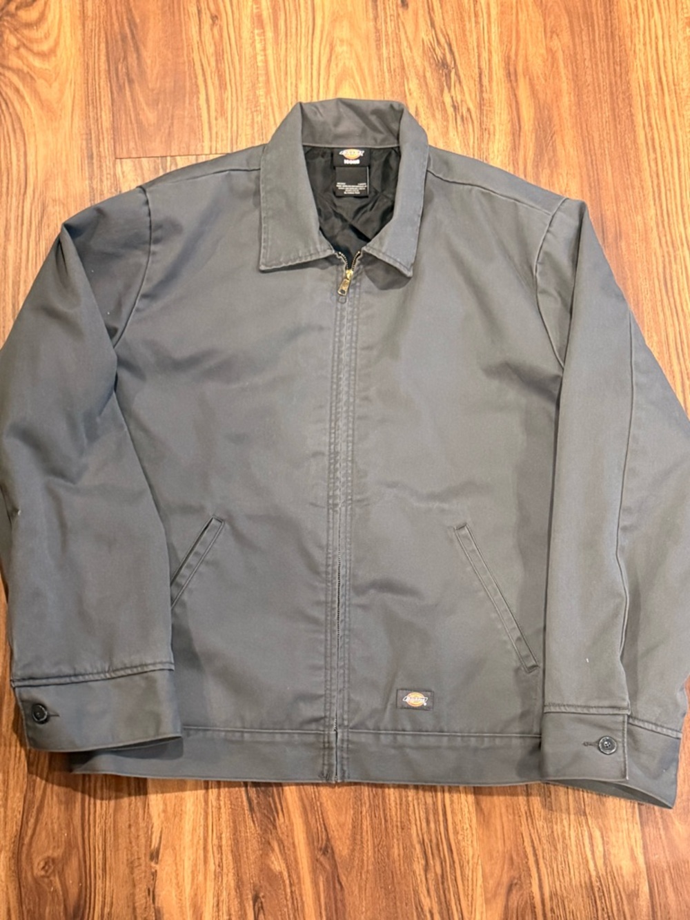 Dickies Icon Work Jacket Khaki Zip Front Quilted Lining Men’s XL